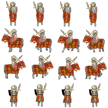 素材-人物骑坐骑的行走图    pic.66rpg.com 宽360x360高